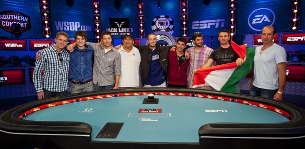 WSOP 2012 i 9 finalisti del Main Event 